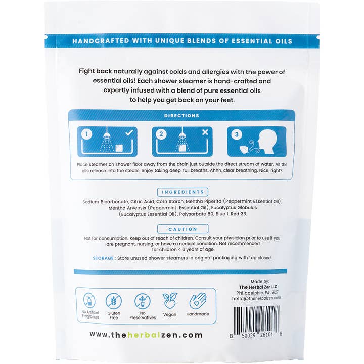 The Herbal Zen - Wholesale Shower Steamer/Bomb - Cold Kicker Shower Steamer – Winter Wellness Essential6