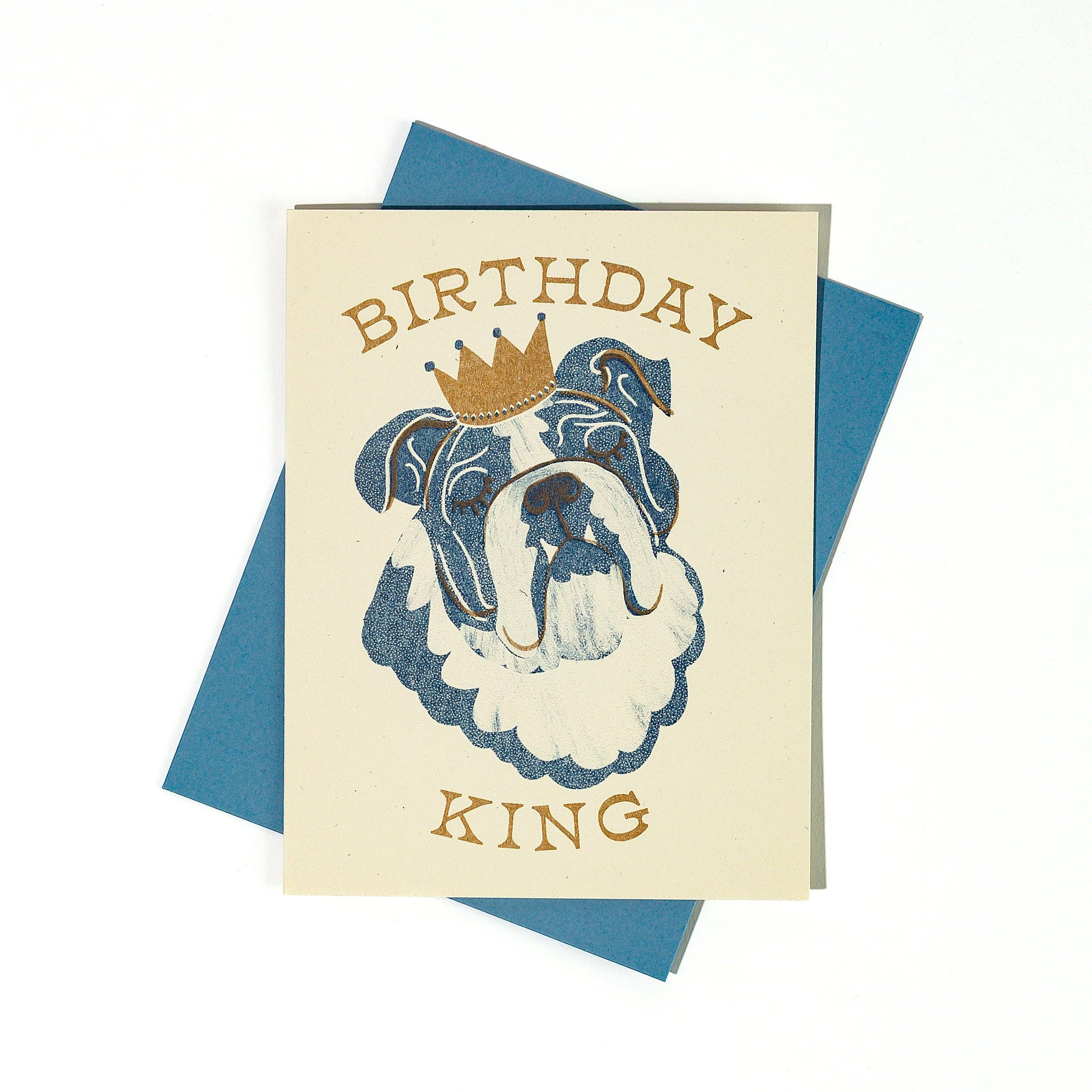 Bromstad Printing Co. – wholesale Birthday card – Birthday King - Risograph Card1