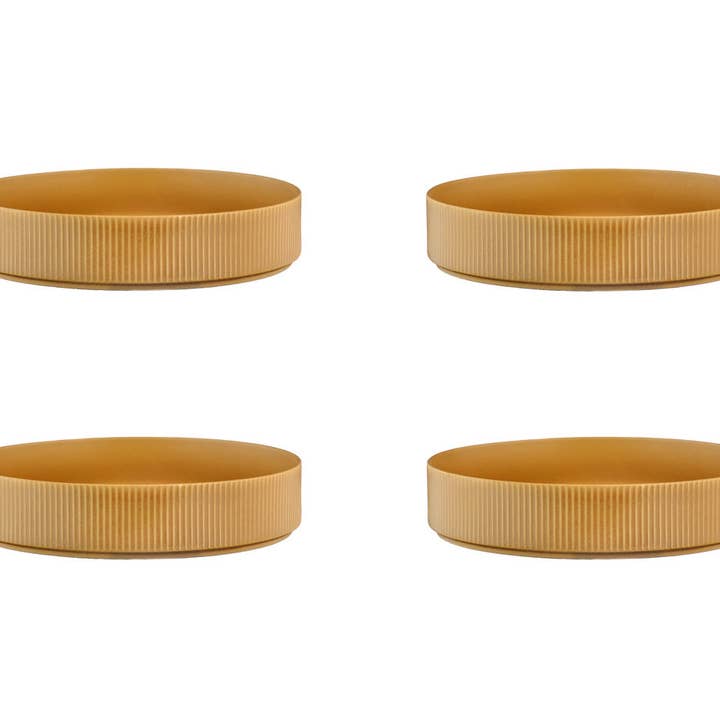 Prato fundo SCANDI Ø21,5cm - 4 peças - Ocre por atacado de Björn