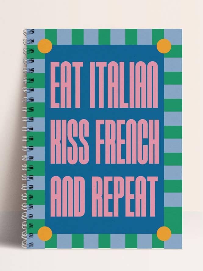 Notebook - Eat Italian, Kiss French for wholesale by Papier and Co.
