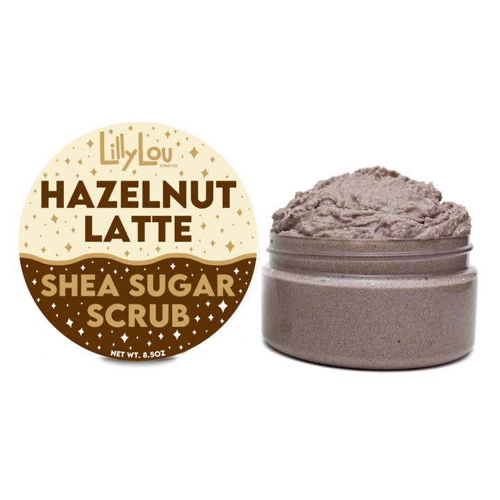 Hazelnut Latte Sugar Scrub | Body Scrub | Exfoliating for wholesale by Lilly Lou Soap Co.