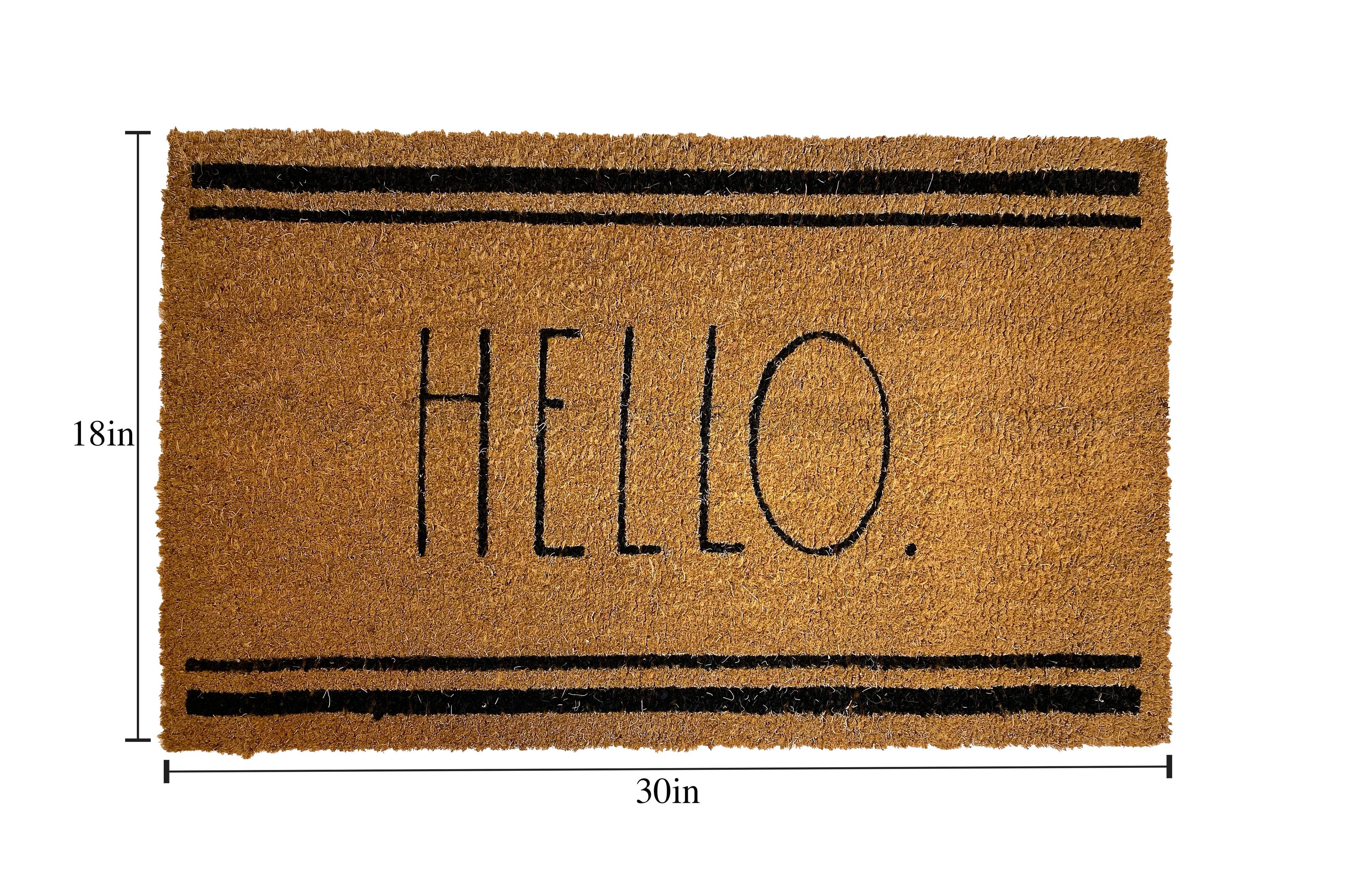 DesignStyles Home - Wholesale Door mat - Rae Dunn "Hello" Rubber Waterproof Doormat2