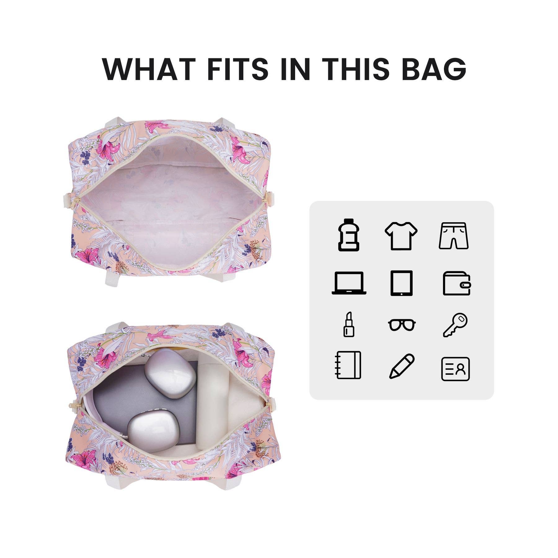 wandf – Saco de viagem - Mulher por atacado – Mala de Viagem Impressa 20L Armazenamento Sob o Assento para Companhias Aéreas34