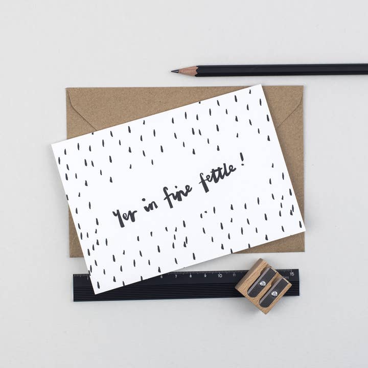 Plewsy - Wholesale Everyday greeting card - Yer in Fine Fettle Greetings Card