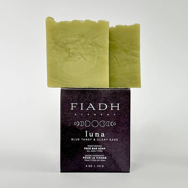 luna blue tansy & clary salvie | ansigtsbarsæbe for engroshandel hos FIADH Alchemy