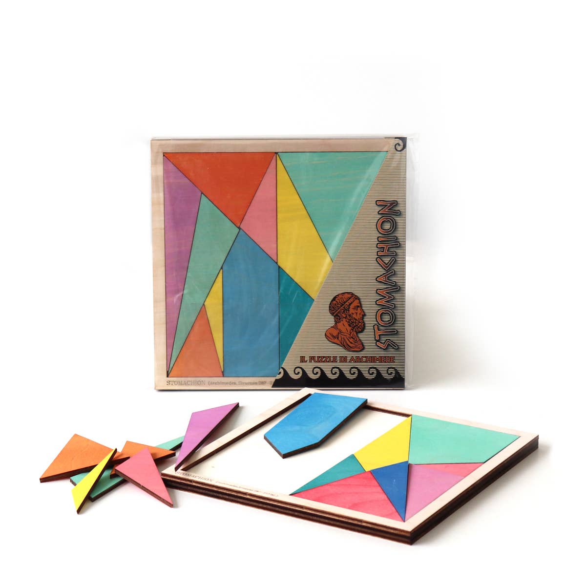 Dahimo – Engroshandel Puslespil - Voksen – Archimedes' Stomachion - Monteret pædagogisk model i træ0