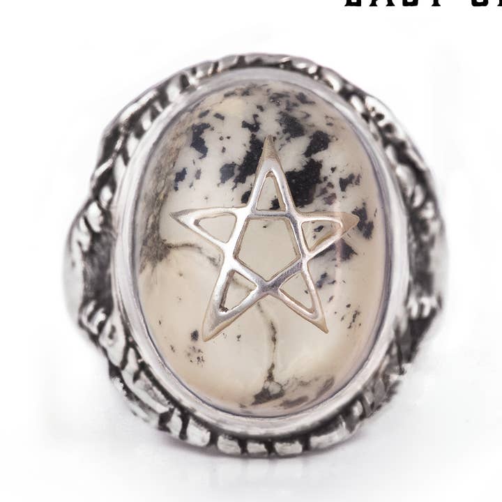 White Buffalo Turquoise Angel Heart Ring for wholesale by Alex Streeter