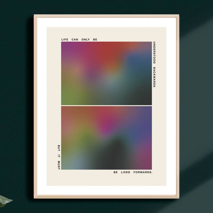Life Lived Forwards 12x16 Poster Art Print for wholesale by Black Lab Studio