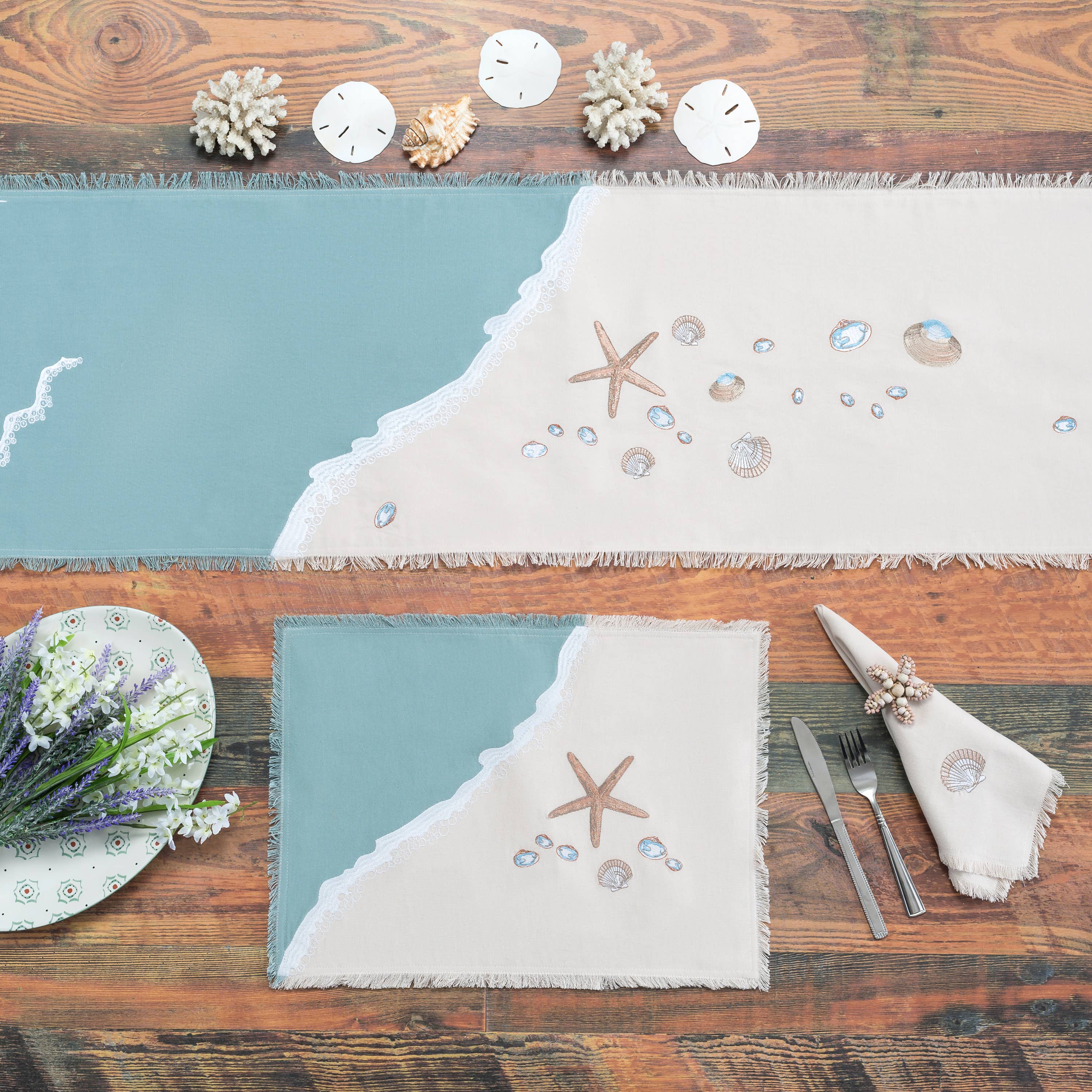 Rightside Design - Wholesale Table Runner - Sand & Shells Table Runner2