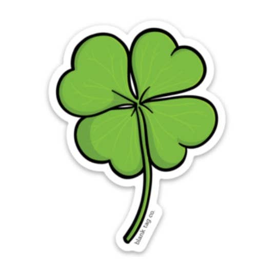 Blank Tag Co.® Waterproof Sticker - 4 Leaf Clover for wholesale by Blank Tag Co. - Waterproof Stickers