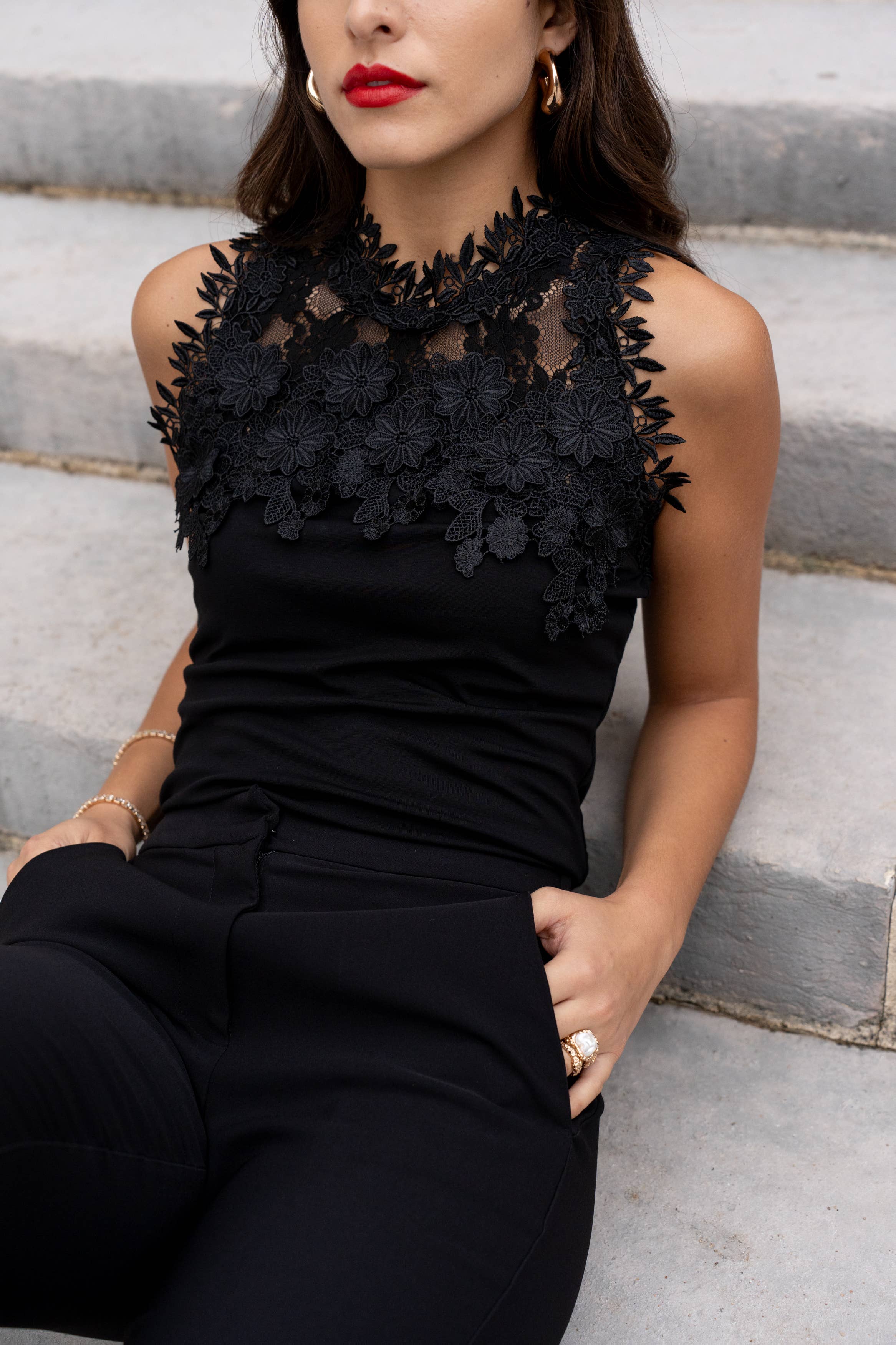 LULUMARY – wholesale Blouse – Women’s – Top with lace H6942