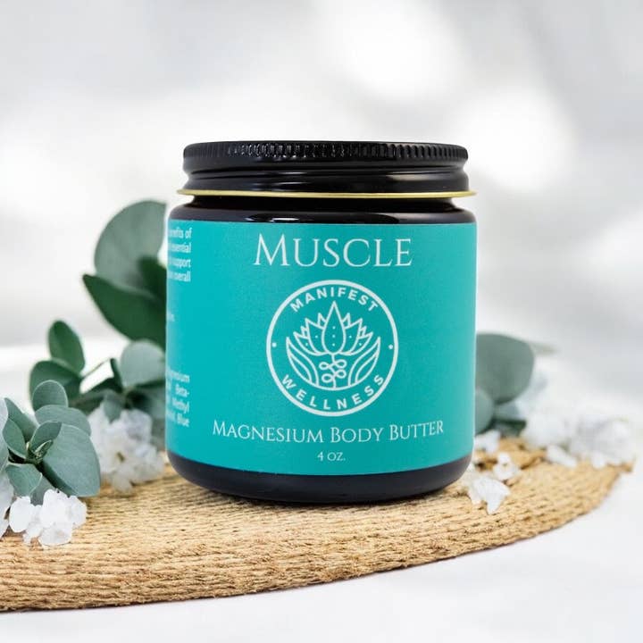 Manifest Wellness - Wholesale Body Balm/Butter - Magnesium Muscle Body Butter Organic Butters & Soothing Oils1