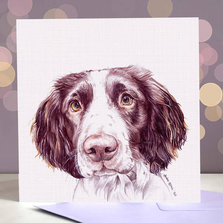 Amber Marie Studio - Vente Carte de vœux classique - Springer Spaniel Most Pupular Carte de vœux0