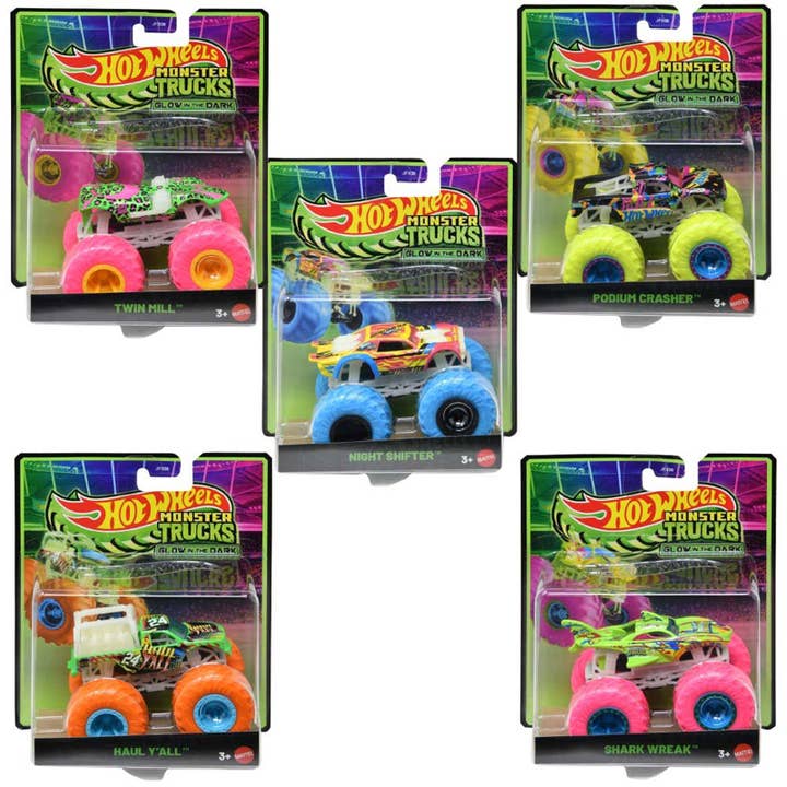 Hot Wheels Monster Truck Glow In The Dark for wholesale by Deluxe Import Trading