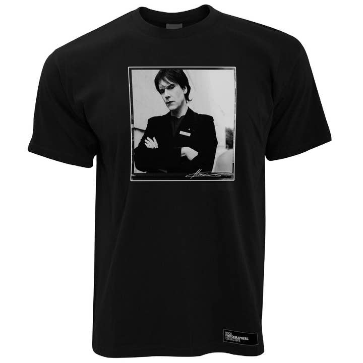 Camiseta masculina The Cramps, Lux Interior, 2008, MRW por atacado de Rock Photographers Collective