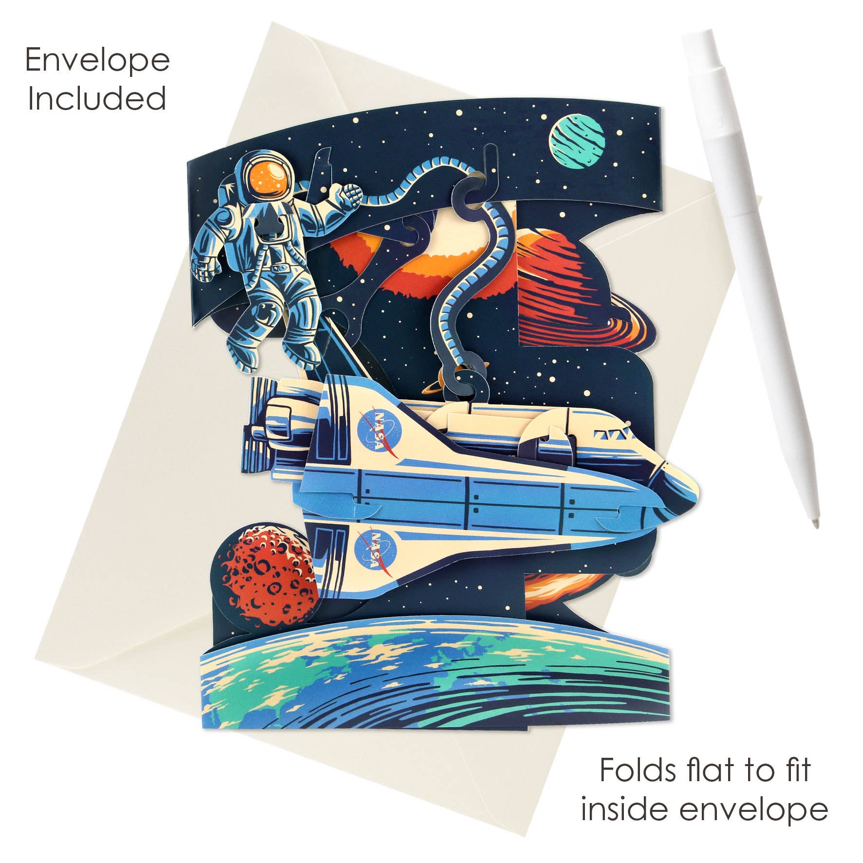 Santoro London – Großhandel Grußkarten für den Alltag – Schwingkarten - Space Shuttle1