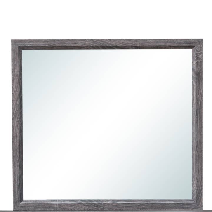 HomeRoots - Wholesale Vanity Mirror - 35" Dark Gray Wood Framed Accent Mirror3