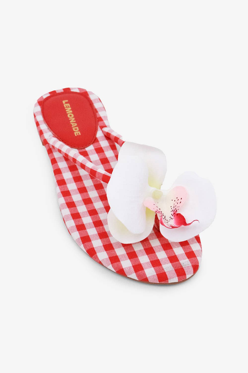 Lemonade Shoes - Wholesale Sandals - Women's - ASHBIE - SPRING '26 Gingham Flower Thong Sandal7