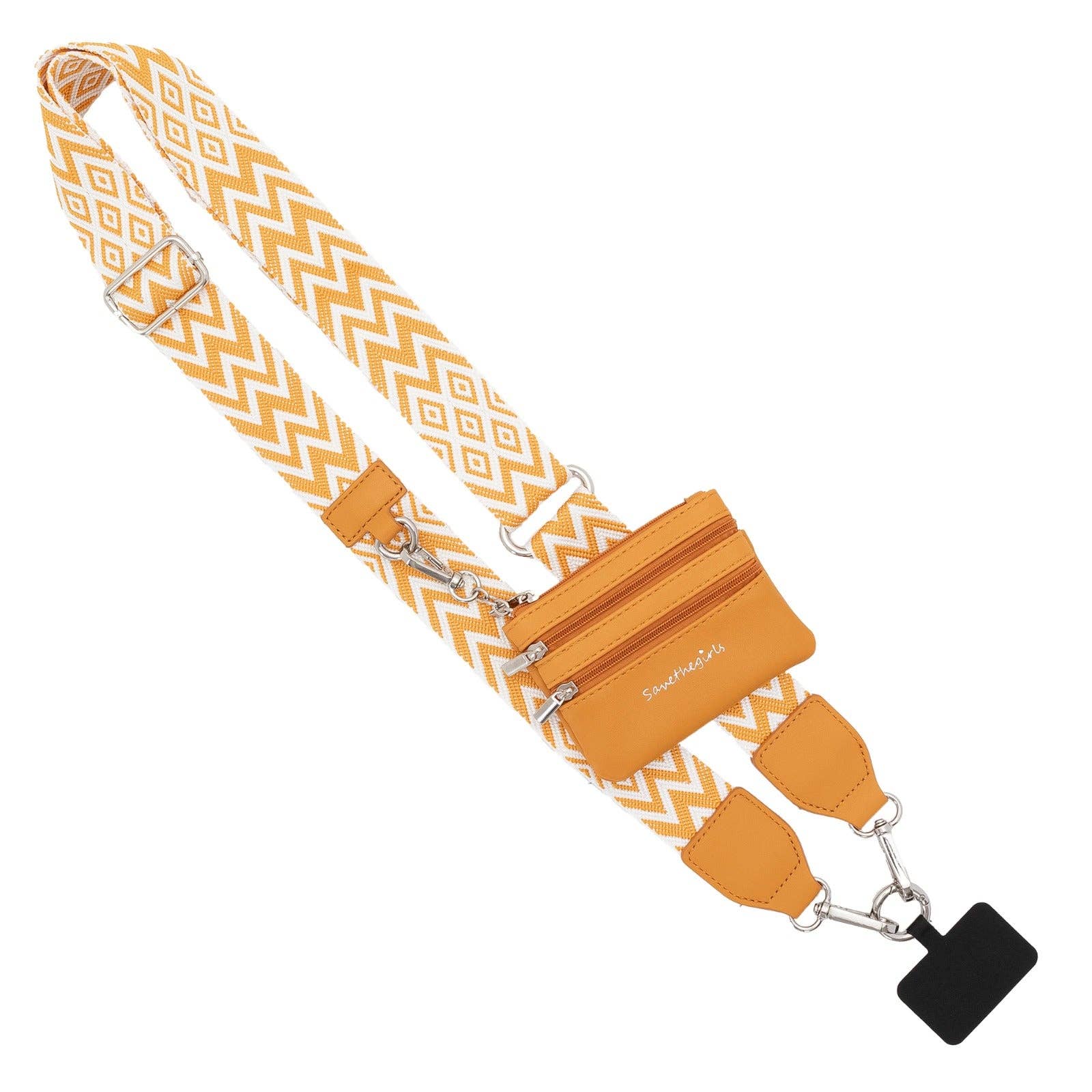 Save The Girls - Wholesale Phonecase Strap - Clip & Go Strap w/Pouch Chevron/Diamond Collection1
