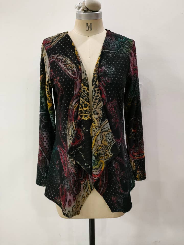 Cardigan kimono à drapé cachemire à devant ouvert KV8222 pour la vente par Rising International Inc