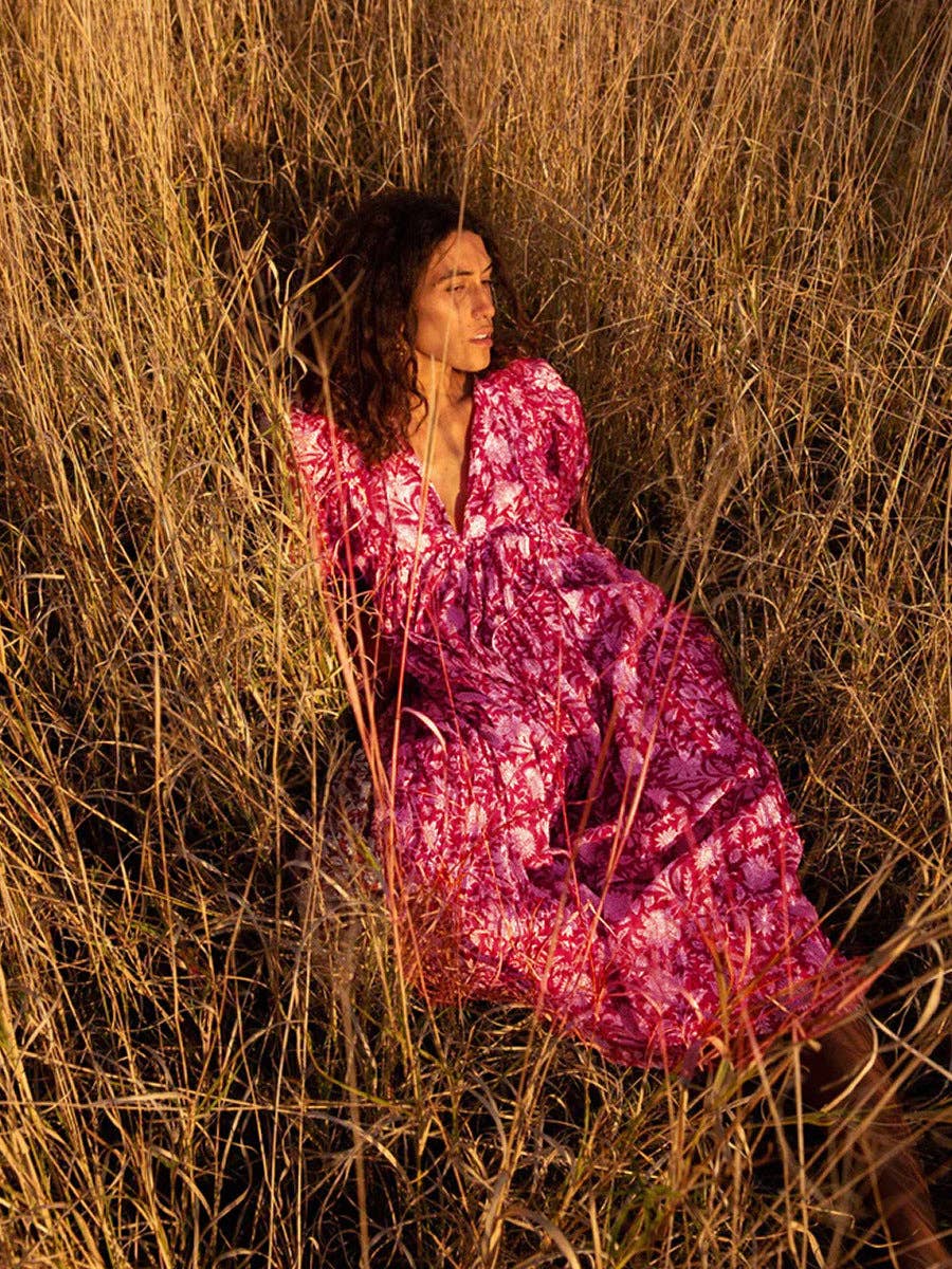 Sweetkama - Venta al por mayor Vestido - Mujer - Vestido largo diario para mujer con lazo floral Sweetkama8