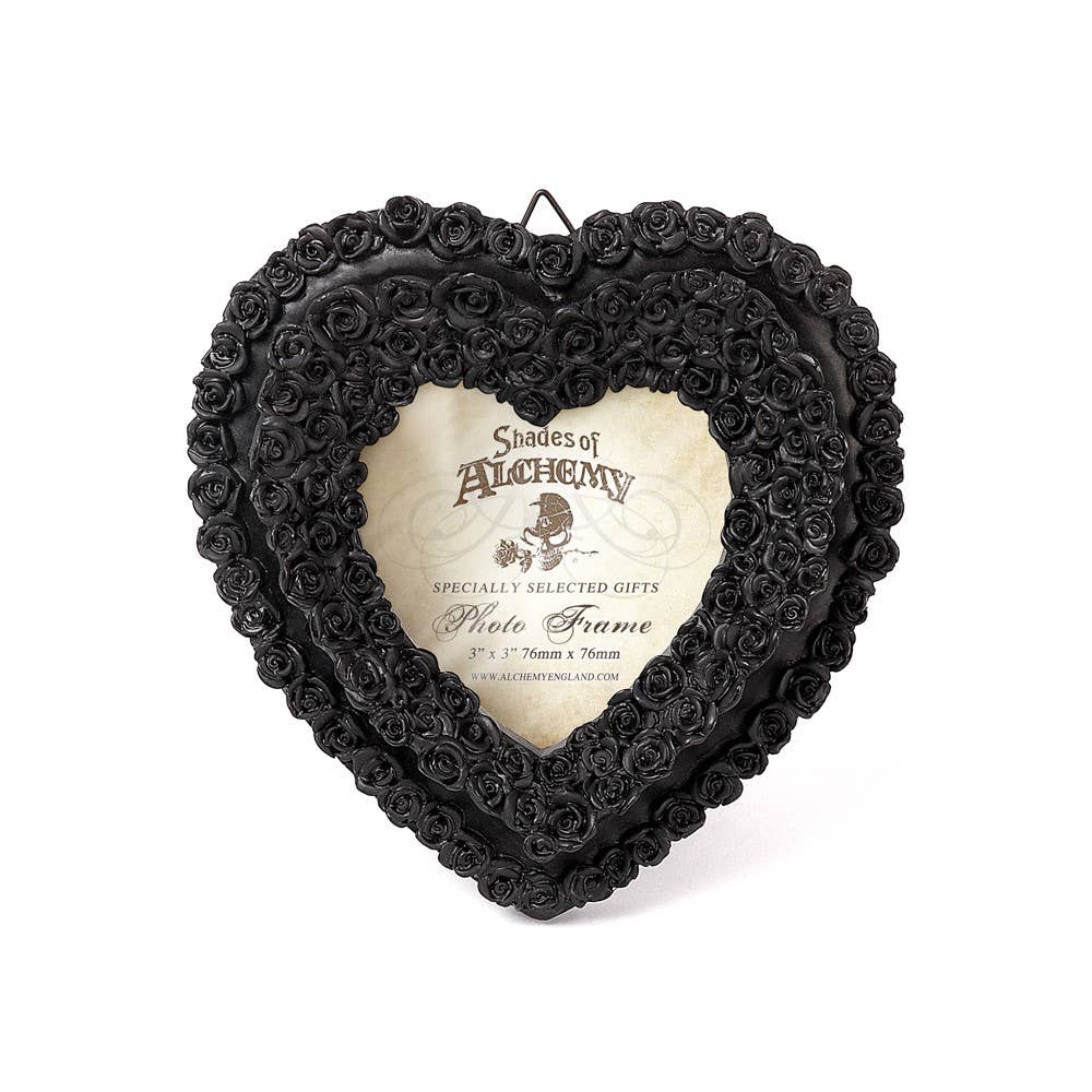 Alchemy England – wholesale Picture frame – Small Black Rose Heart Photo Frame (Photo Frame)0