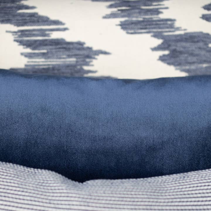 Linen & Ivory - Wholesale Throw Pillow Cover - MIDNIGHT || Navy/ Indigo Velvet Indoor/Outdoor Pillow Cover11