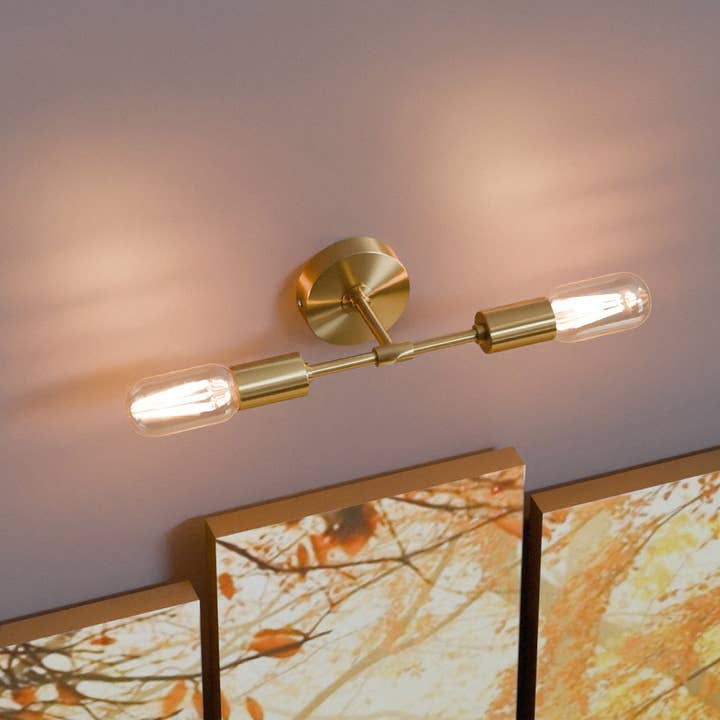 Ledsone - Vente Appliques - Applique Murale Moderne Minimaliste à 2 Lumières pour Salle de Bain~55934