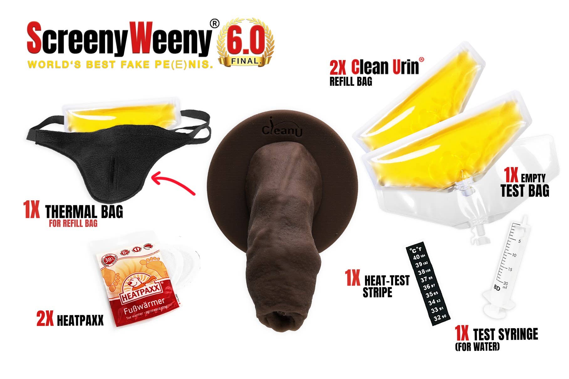 CleanU - Wholesale Prank/Gag Gift - Screeny Weeny 6.0 - Black - Beauty4