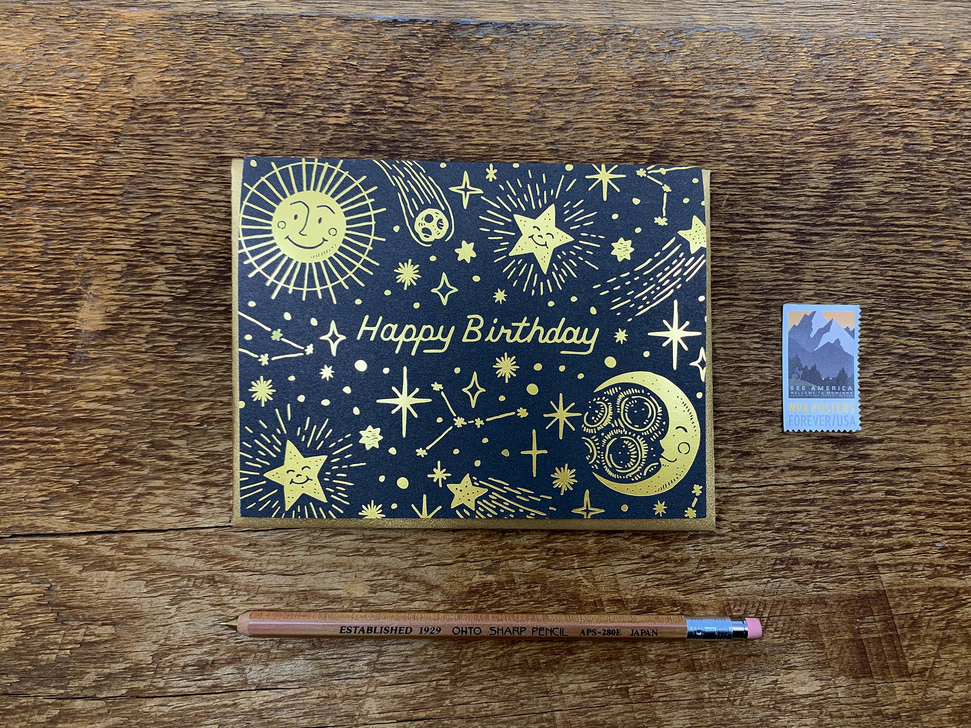Noteworthy Paper & Press - Wholesale Birthday Card - Celestial Birthday Card1