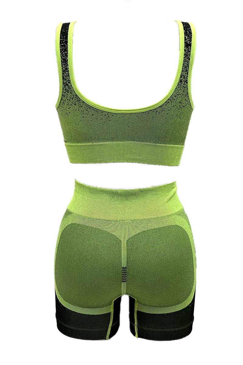 Assorted Bicolor Sport Comfort Bra + Cyclist Set/T33102 for wholesale on Faire9