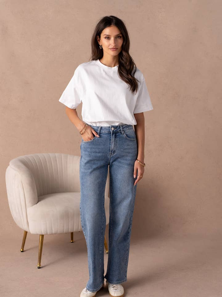 Jean wide leg basic for wholesale by Vivid