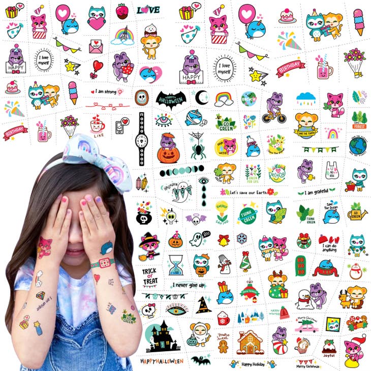 Prism Smile Face Heart Stickers 100 Pc.