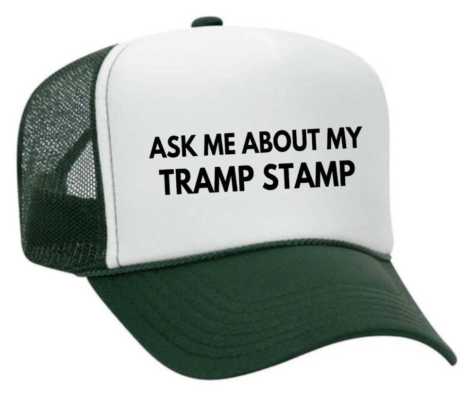 Inappropriate Trucker Hats – Engroshandel Trucker hat - Dame – Spørg mig om min Tramp Stamp Trucker Hat24