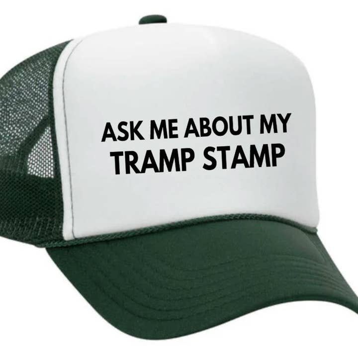 Inappropriate Trucker Hats – Engroshandel Trucker hat - Dame – Spørg mig om min Tramp Stamp Trucker Hat24