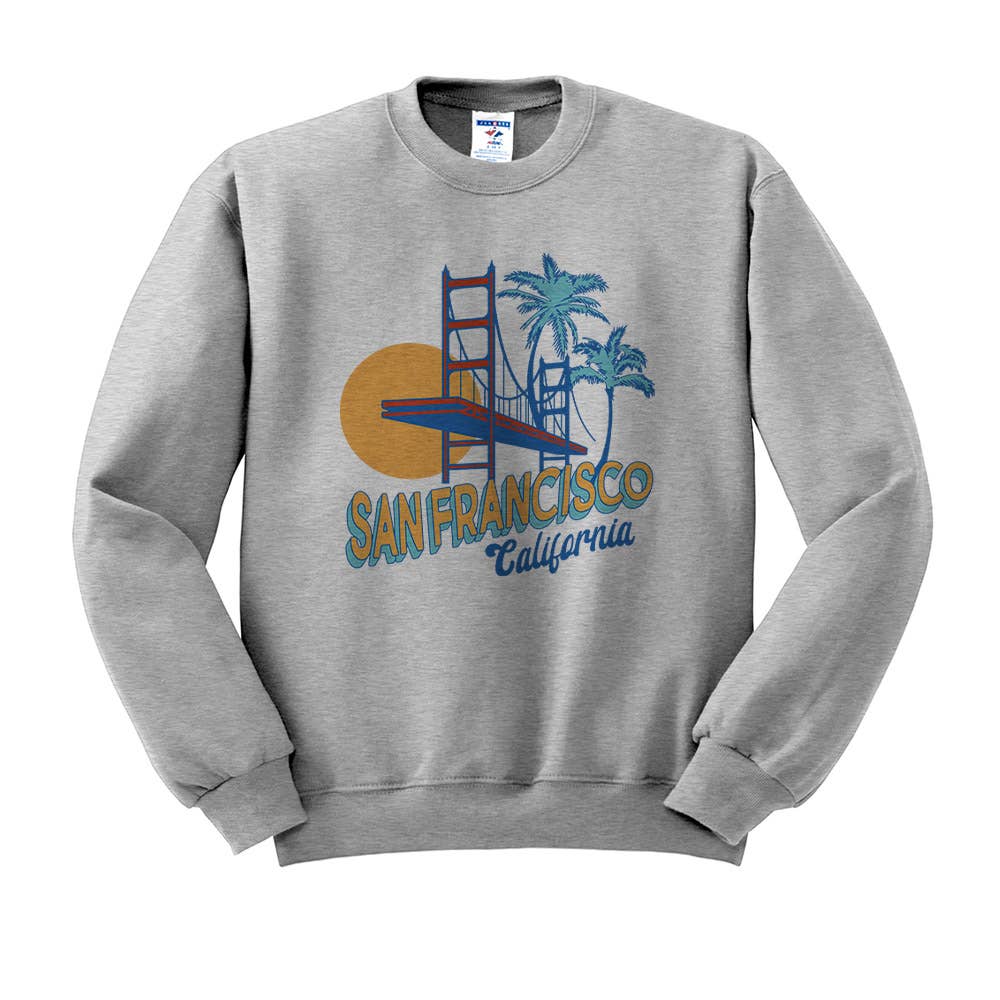 Lucky Luna Apparel - Wholesale Graphic Sweatshirt - Women's - Vacation San Francisco California Crewneck Sweatshirt4