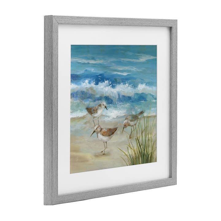 Stupell Industries - Wholesale Wall Sign - Beach Sandpiper Gathering - Print Under Glass Wall Art10