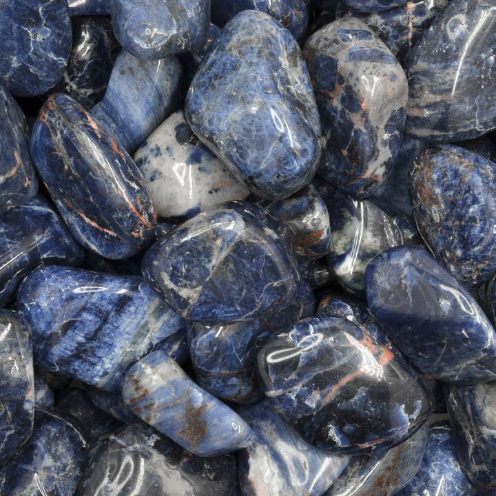 Tumbled Sodalite - XL - A Grade - Brazil (1 lb) for wholesale by Fantasia Mining