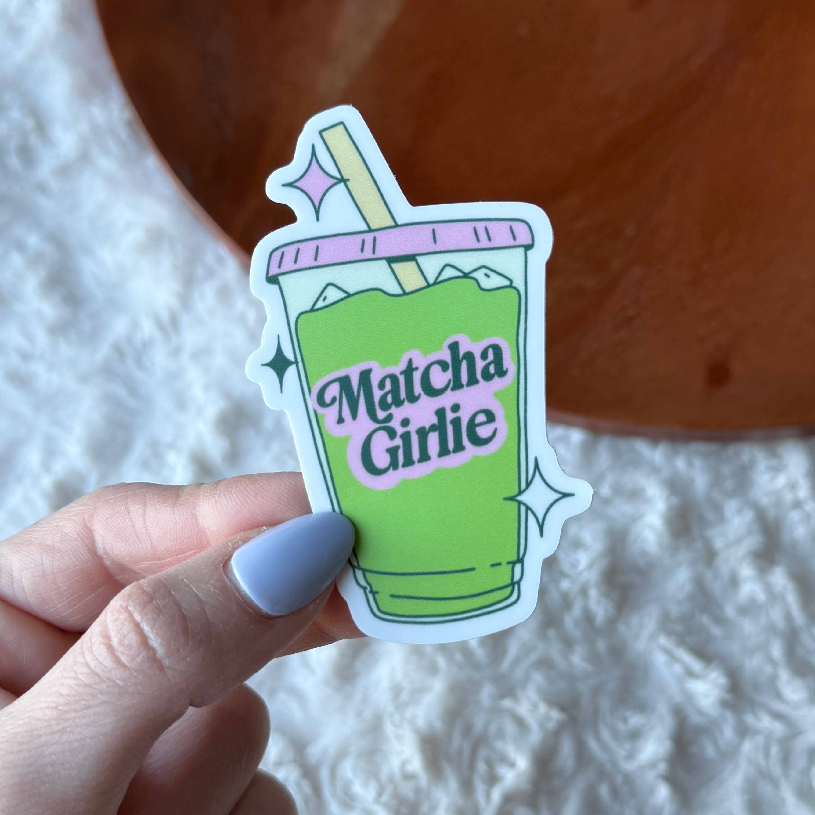 Big Moods - Wholesale Sticker - Iced Matcha Latte Girlie Sticker