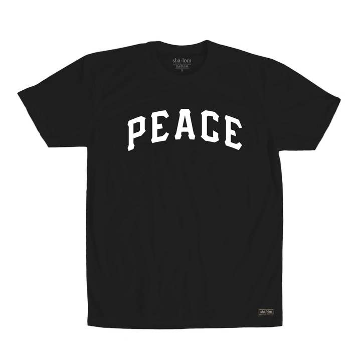 5778 PEACE TEE BLACK for wholesale by Shalom Clothing