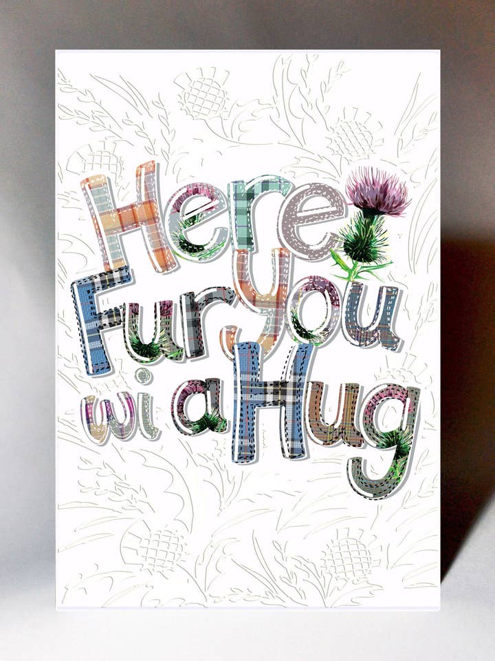 Thinking of You 'Here Fur You...' Card for wholesale by Wee Wishes