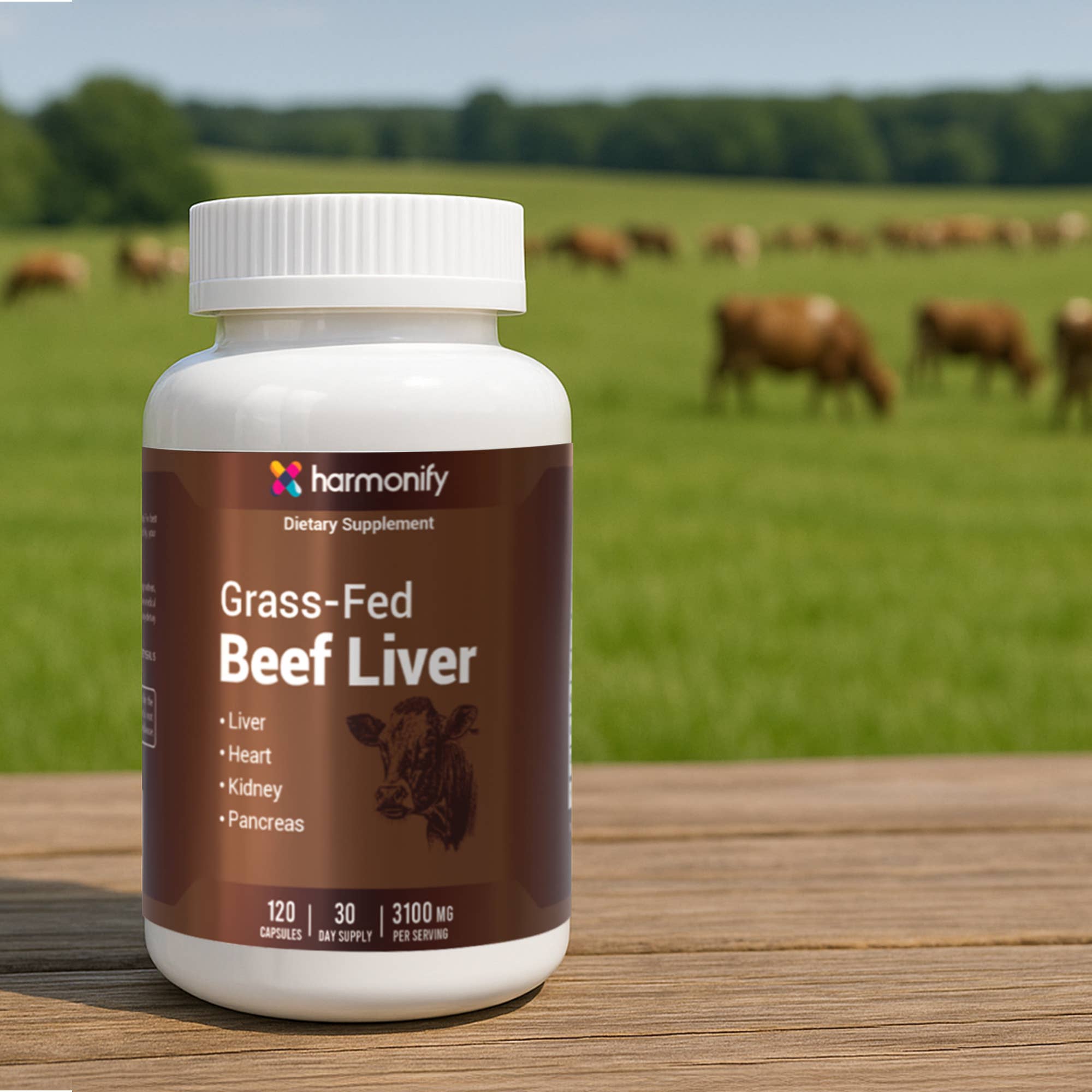 HARMONIFY - Vente Supplément oral/vitamine - Gélules de Foie de Bœuf Nourri à l’Herbe 3100 mg - Complément d’Organes5