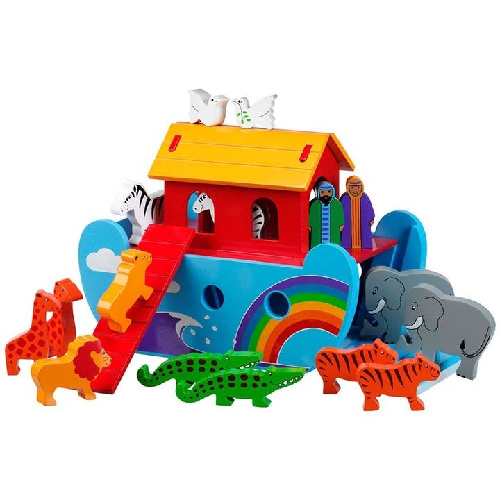 Small Rainbow Noah'S Ark for wholesale by Lanka Kade Fairtrade