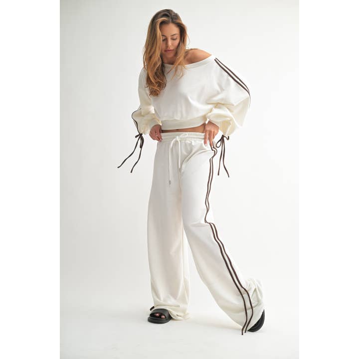 Off Shoulder Top and Pant Set for wholesale by omgstyles