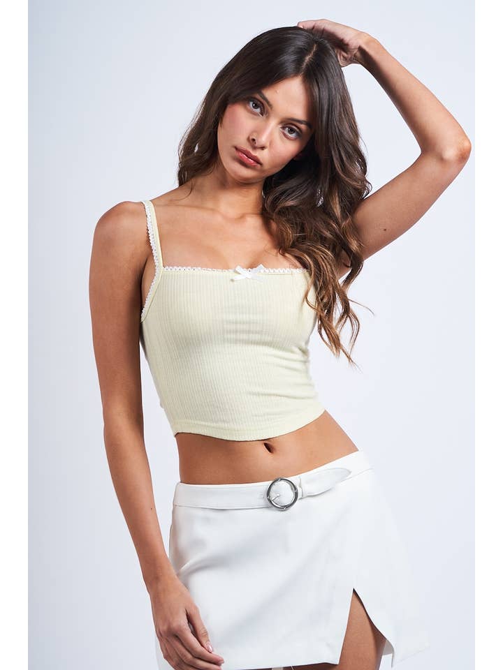 Sky to Moon - Vente Débardeur – femme - DÉBARDEUR COURT AJUSTÉ À RUBAN POINT SANS MANCHES40