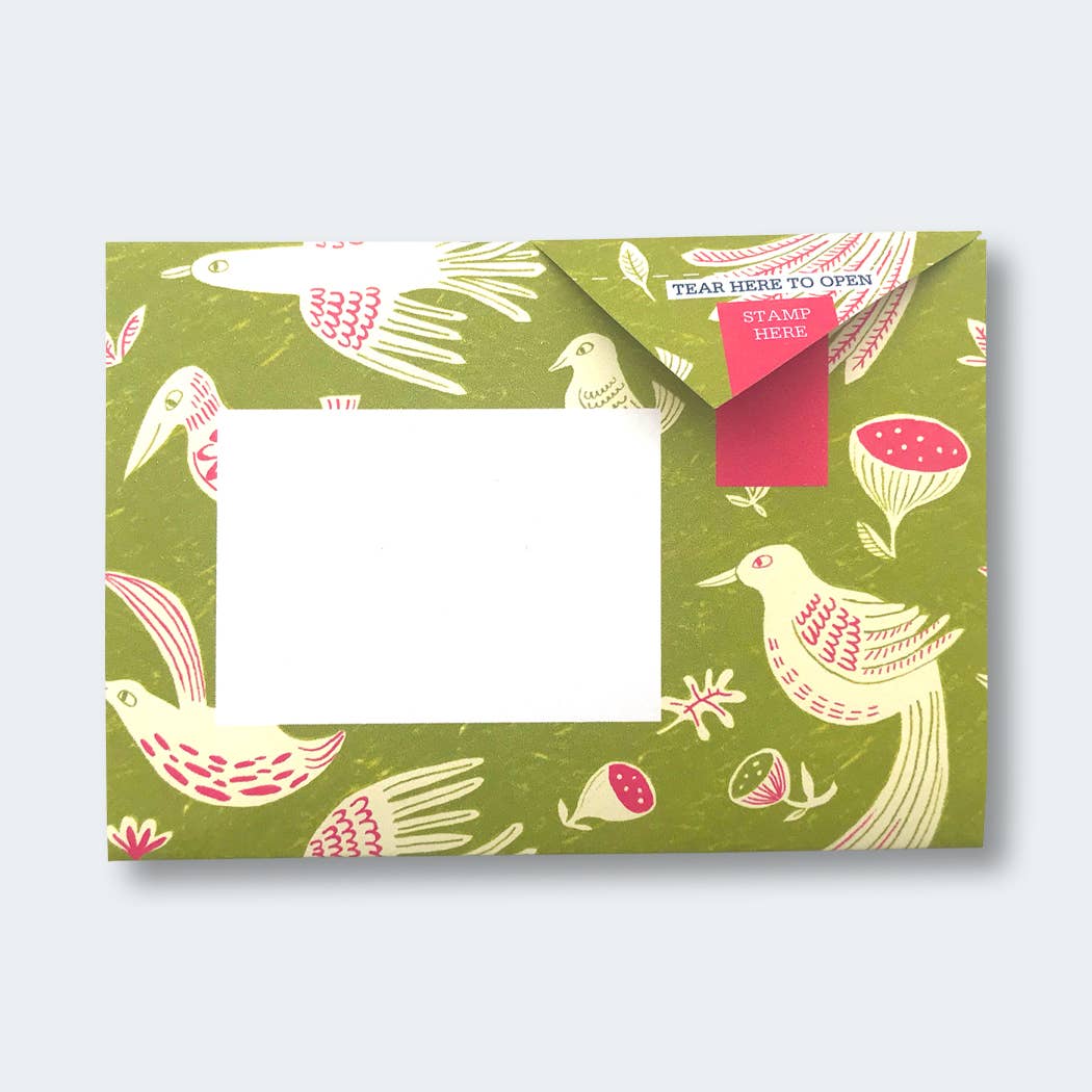 pigeonposted - Wholesale Stationery/Notecard Set - Fig & Feather Pigeon, Folding Letter Set – Pack of 6 Letters4