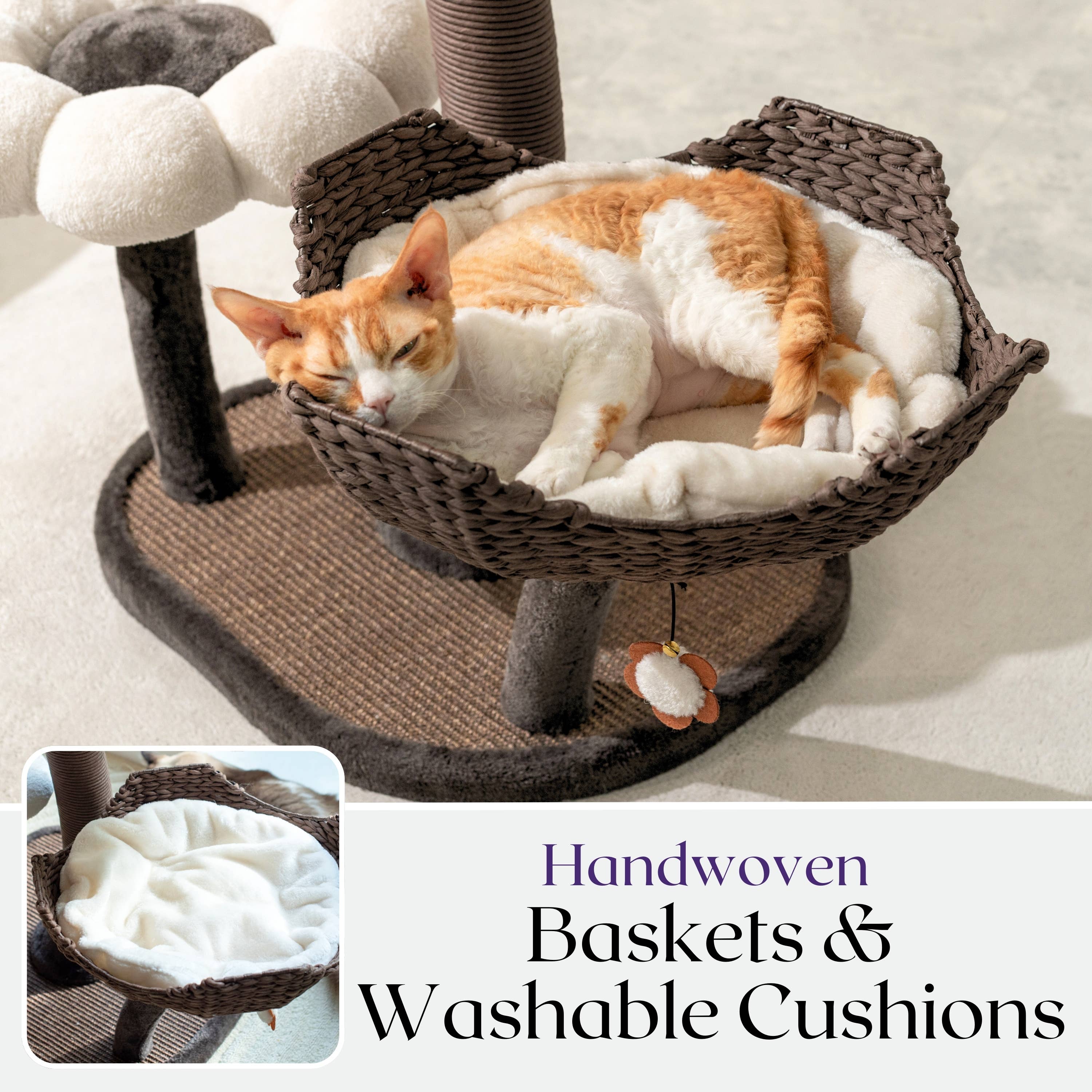 PetPals Group - Venta al por mayor Rascador - Gatos - Árbol para gatos Catry Blossom de 6 niveles, 59 pulgadas5