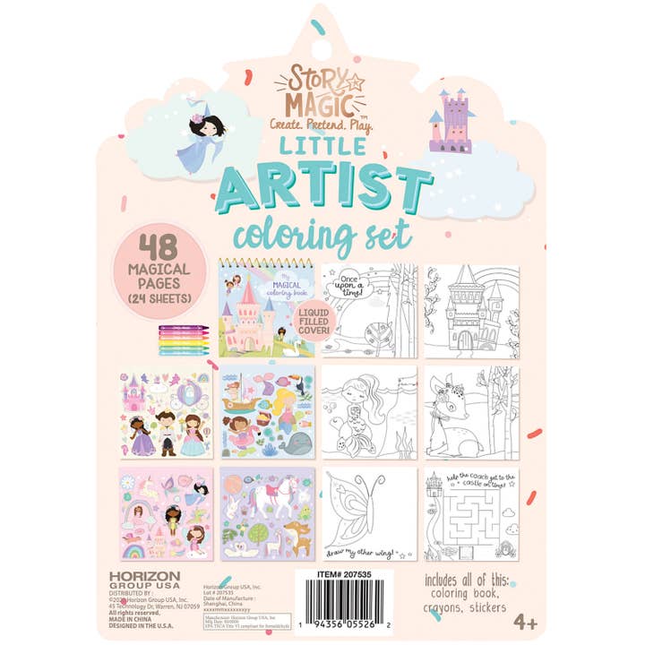 US Toy Company - Wholesale Art Set - Kids & Baby - Little Art Coloring Set 6-unit case pack