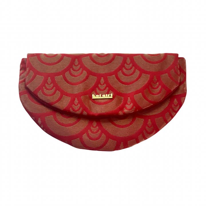 Red Seigaiha Clutch for wholesale by Koi Girl
