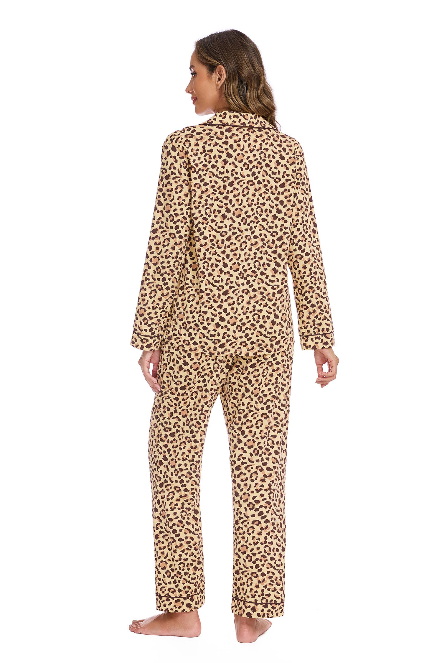 GEXWORLDWIDE - Vente Haut et bas de pyjama – femme - Ensemble de pyjama en coton pour femmes 2025 avec motif imprimé7